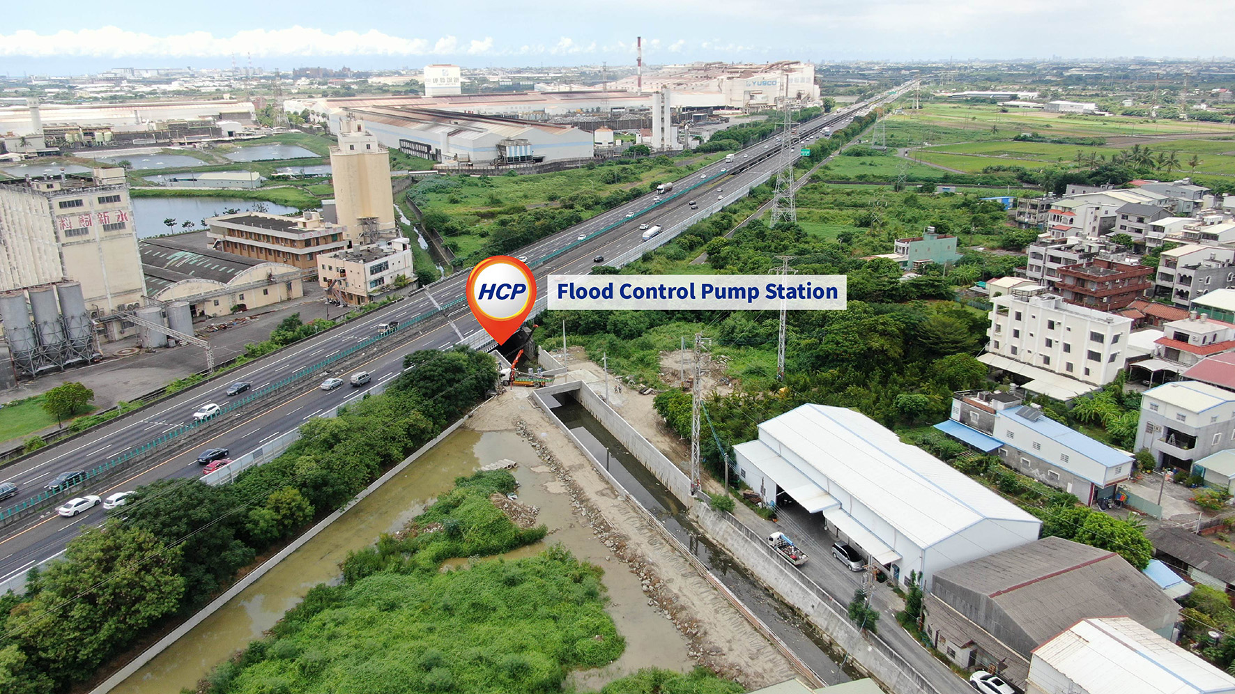 Flood Control Pumping Station in Kaohsiung, Taiwan Flood Control Pumping Station in Kaohsiung, Taiwan